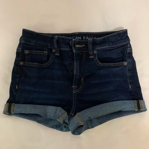 Womans american eagle high rise shortie short. Size 2. Next level stretch